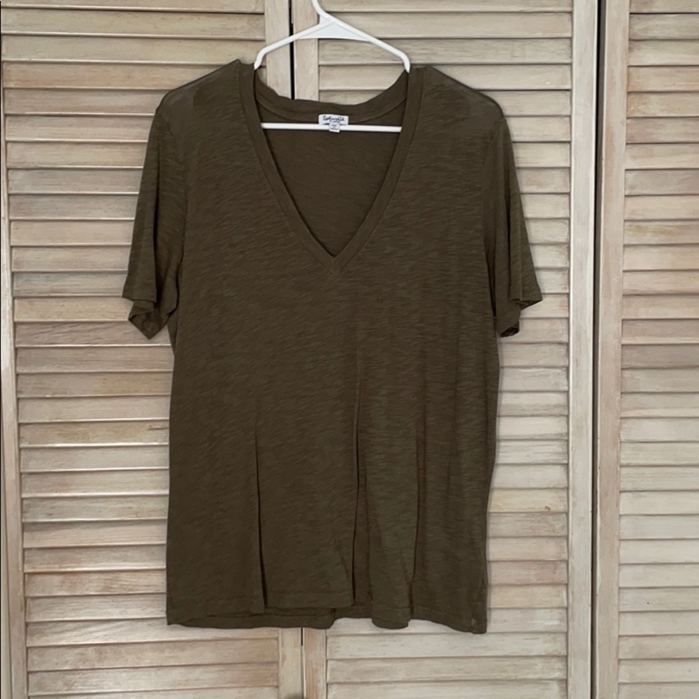 Hunter Green V-Neck T Shirt